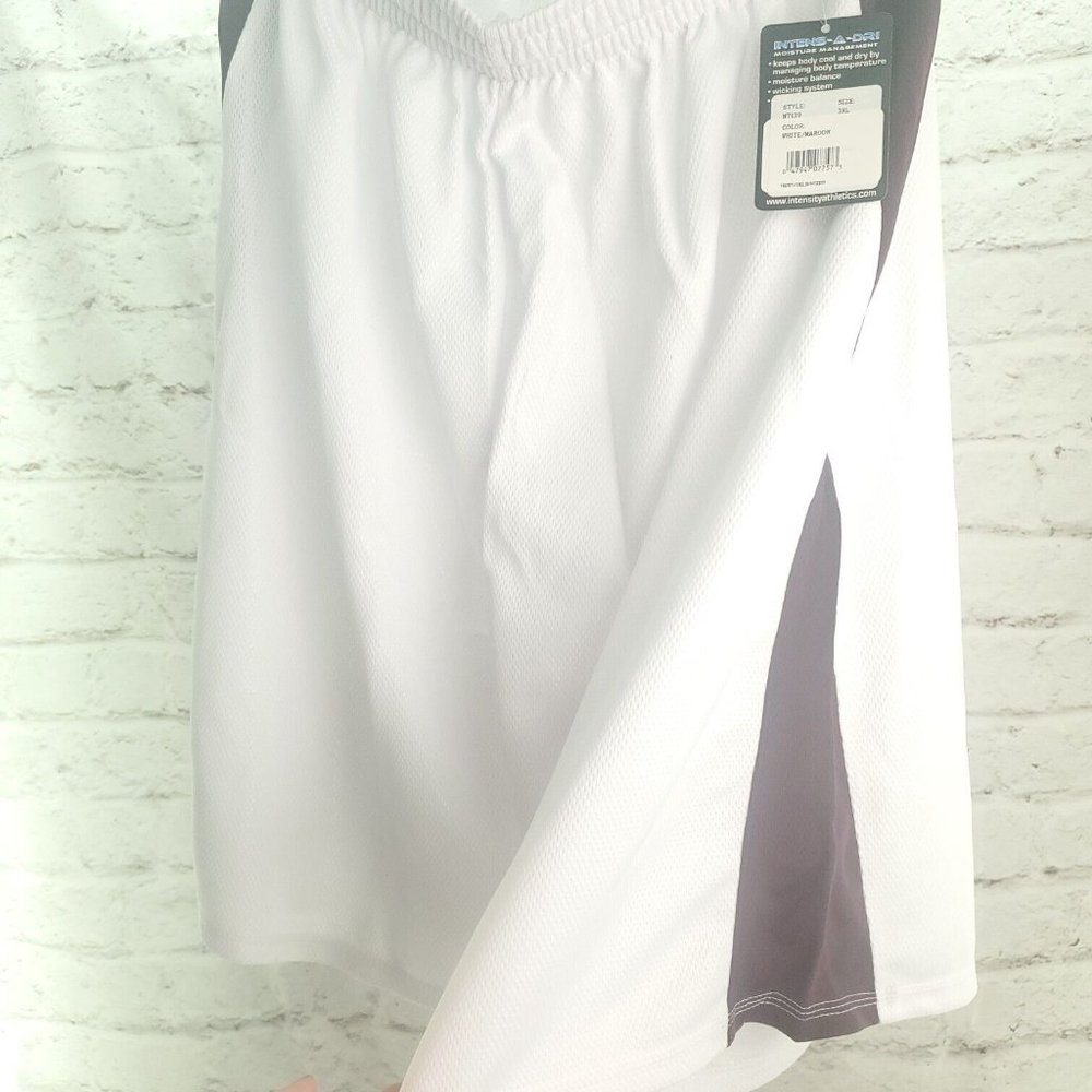 Intensity Athletics Mens White 9 Diamond Panel Pull On Basketball Shorts Sz 3XL - Picture 2 of 12